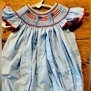 Smocked American flag bubble- excellent condition- never worn